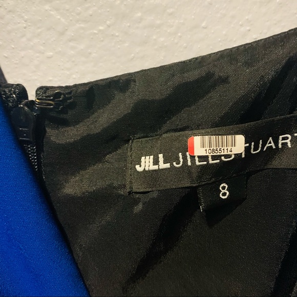 JILL JILL STUART Blue Color Block V Neck Dress - Picture 6 of 7